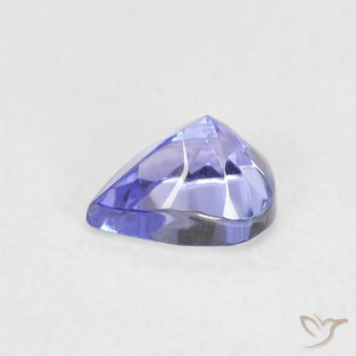 Tanzanite Violet Bleu naturelle En forme de poire, 0.42 ct, VVS-VS
