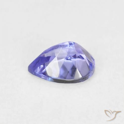 Tanzanite Bleu électrique naturelle En forme de poire, 0.36 ct, VVS-VS