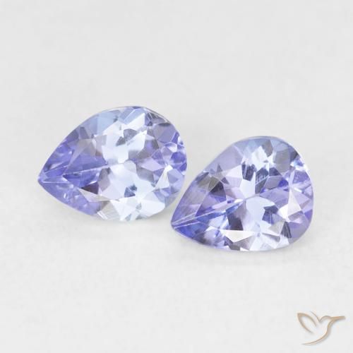0.70ctw Naturel Violet Bleu Tanzanite, En forme de poire, VVS-VS