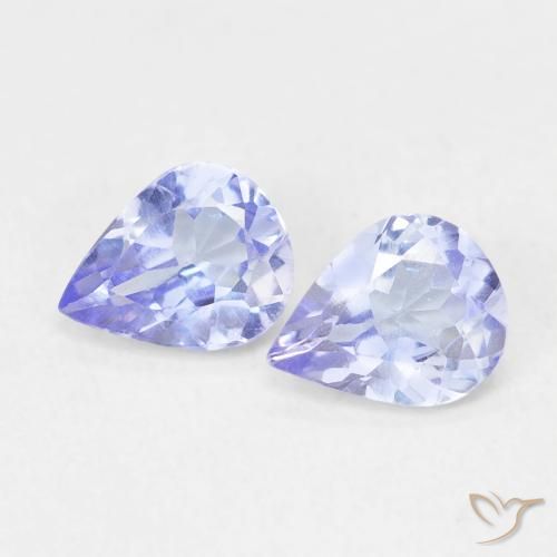 0.65ctw Naturel Violet Bleu Tanzanite, En forme de poire, VVS-VS
