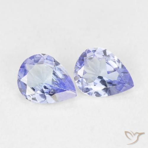 0.56ctw Naturel Violet Bleu Tanzanite, En forme de poire, VVS-VS