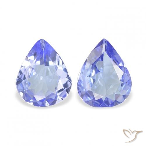 0.52ctw Naturel Violet Bleu Tanzanite, En forme de poire, VS