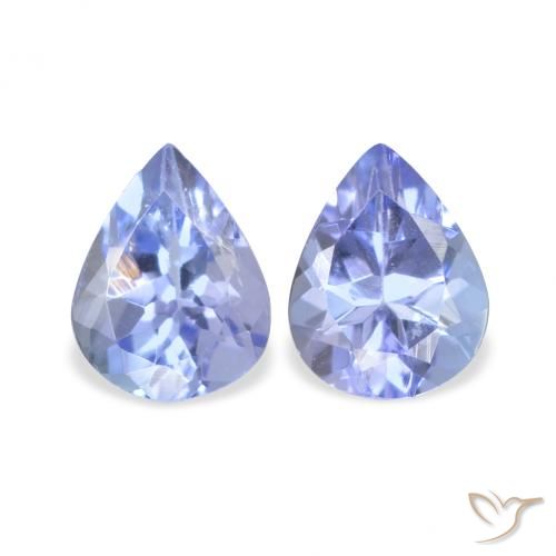 0.65ctw Naturel Bleu clair Tanzanite, En forme de poire, VS, Photo A