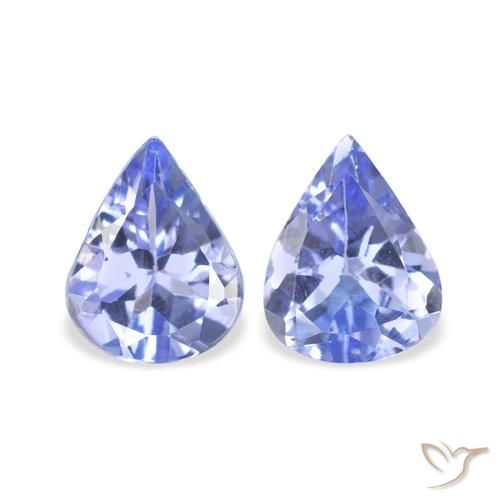 0.66ctw Naturel Bleu pastel Tanzanite, En forme de poire, VS