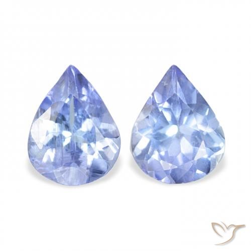 0.71ctw Naturel Bleu pastel Tanzanite, En forme de poire, VS