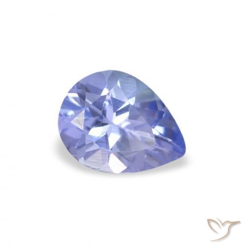 Tanzanite Bleu pastel naturelle En forme de poire, 0.31 ct, VS