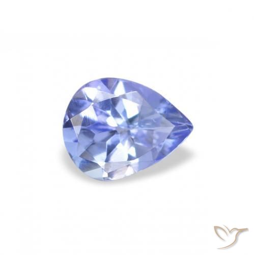 Tanzanite Bleu pastel naturelle En forme de poire, 0.32 ct, VS