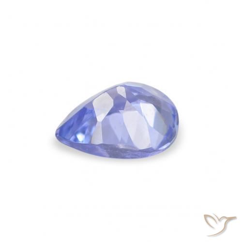 Tanzanite Bleu pastel naturelle En forme de poire, 0.32 ct, VS