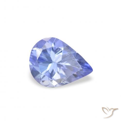 Tanzanite Bleu pastel naturelle En forme de poire, 0.28 ct, VS