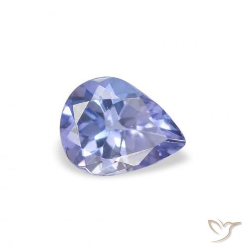 Tanzanite Bleu clair naturelle En forme de poire, 0.34 ct, VS