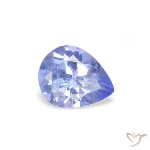 Tanzanite Bleu pastel naturelle En forme de poire, 0.31 ct, VS