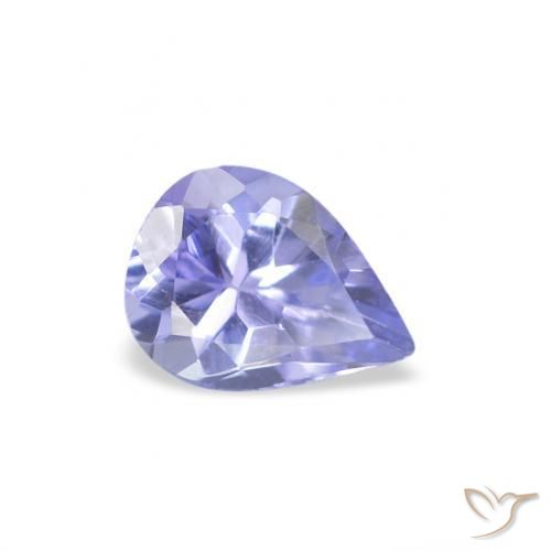 Tanzanite Bleu pastel naturelle En forme de poire, 0.33 ct, VS