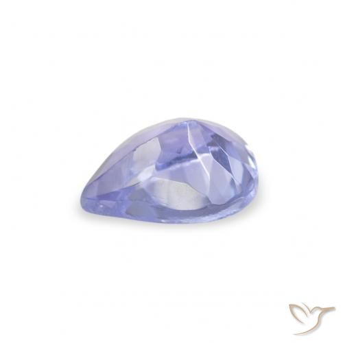 Tanzanite Bleu pastel naturelle En forme de poire, 0.33 ct, VS