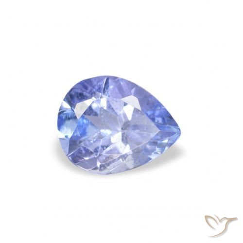 Tanzanite Bleu pastel naturelle En forme de poire, 0.33 ct, VS