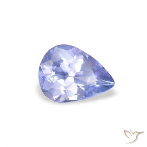 Tanzanite Bleu clair naturelle En forme de poire, 0.36 ct, VS