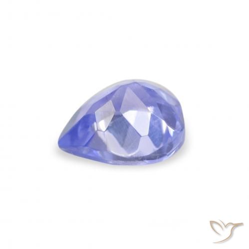 Tanzanite Violet Bleu naturelle En forme de poire, 0.34 ct, VS