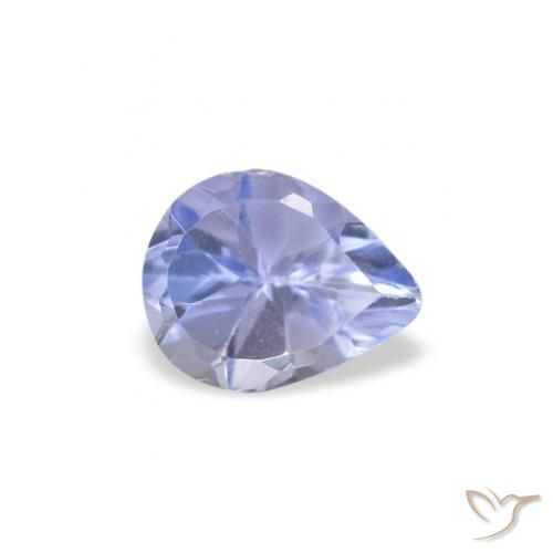 Tanzanite Bleu pastel naturelle En forme de poire, 0.33 ct, VS
