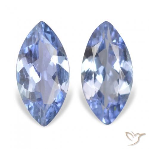 0.61ctw Naturel Bleu bébé Tanzanite, Marquise, VVS-VS