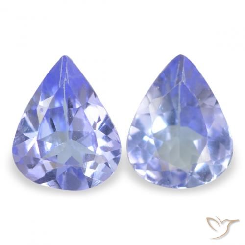 0.48ctw Naturel Bleu clair Tanzanite, En forme de poire, VS