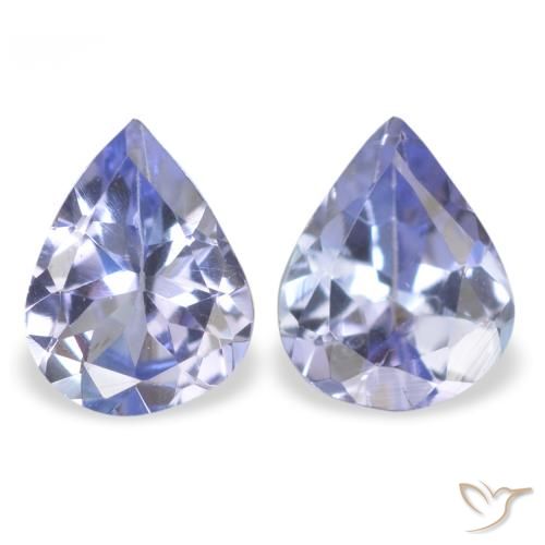 0.70ctw Naturel Bleu pastel Tanzanite, En forme de poire, VS