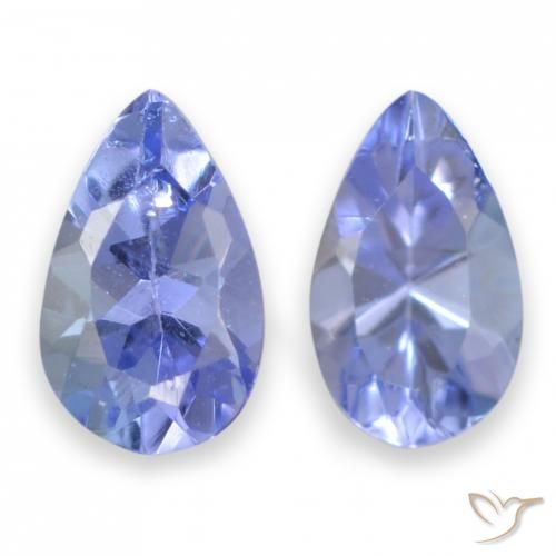 0.43ctw Naturel Bleu clair Tanzanite, En forme de poire, VS