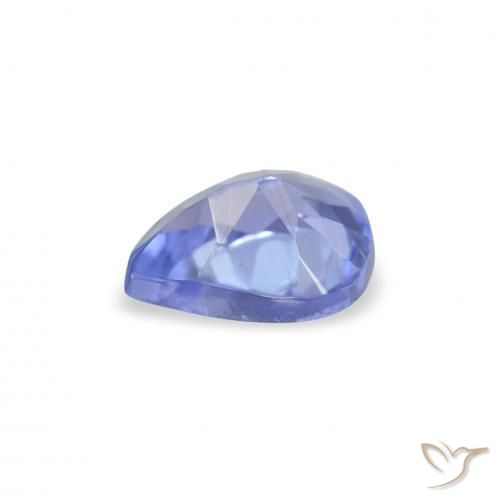 Tanzanite Bleu violet intense naturelle En forme de poire, 0.35 ct, VS