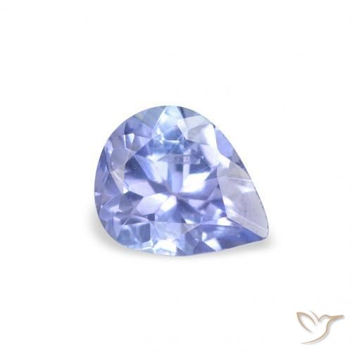 Tanzanite Bleu clair naturelle En forme de poire, 0.36 ct, VS