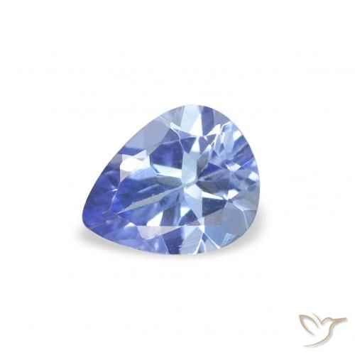 0.38ct Naturel Bleu pastel Tanzanite, En forme de poire, VS