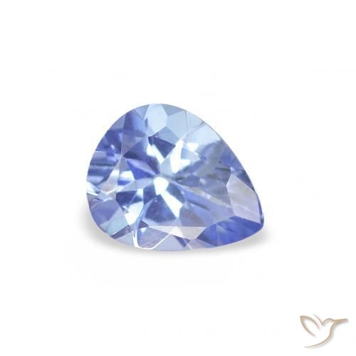Tanzanite Bleu pastel naturelle En forme de poire, 0.38 ct, VS