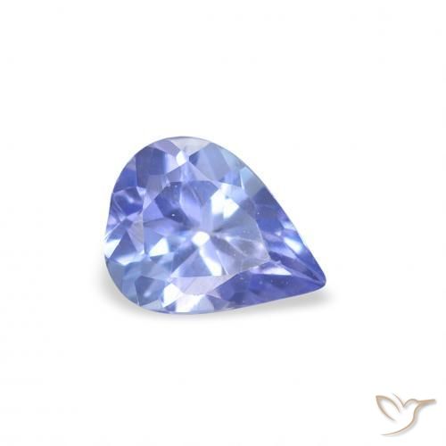 Tanzanite Violet Bleu naturelle En forme de poire, 0.34 ct, VS