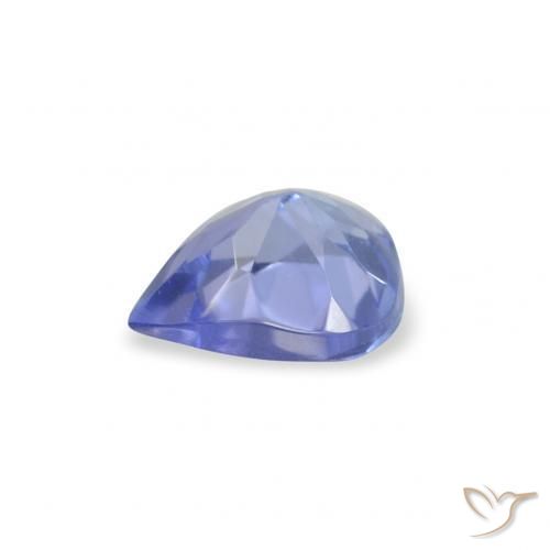 Tanzanite Violet Bleu naturelle En forme de poire, 0.34 ct, VS