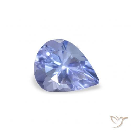 Tanzanite Bleu pastel naturelle En forme de poire, 0.36 ct, VS