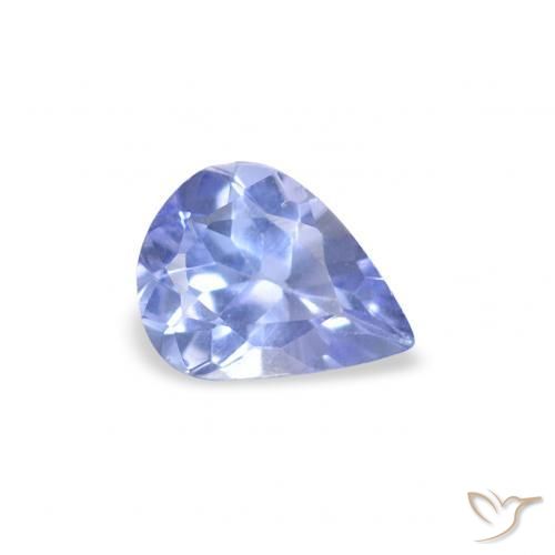 Tanzanite Bleu pastel naturelle En forme de poire, 0.34 ct, VS