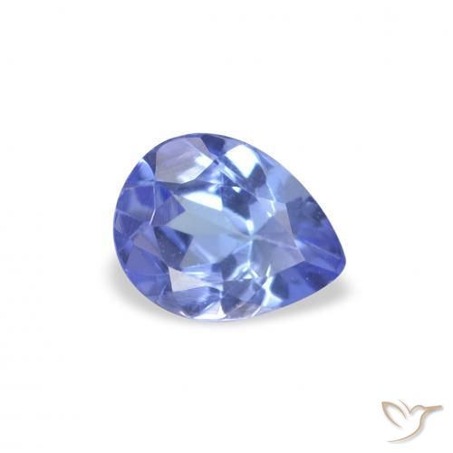 Tanzanite Bleu intense naturelle En forme de poire, 0.34 ct, VS