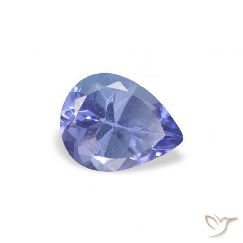 Tanzanite Bleu intense naturelle En forme de poire, 0.31 ct, VS