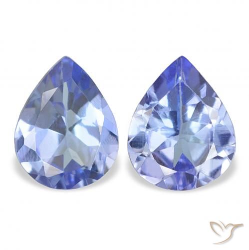 0.57ctw Naturel Bleu pourpre électrique Tanzanite, En forme de poire, VS