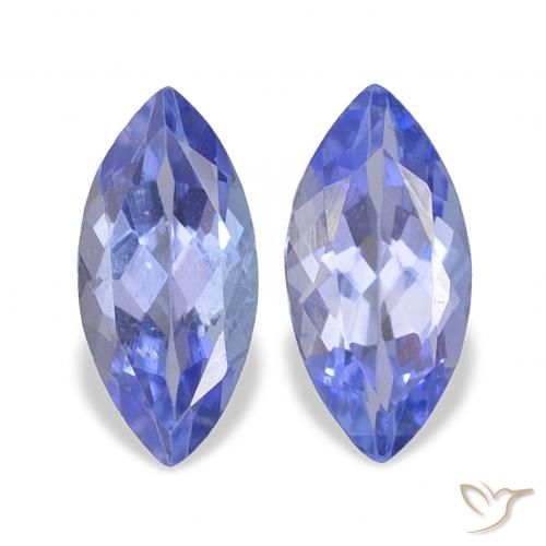 0.82ctw Naturel Bleu pourpre électrique Tanzanite, Marquise, VS