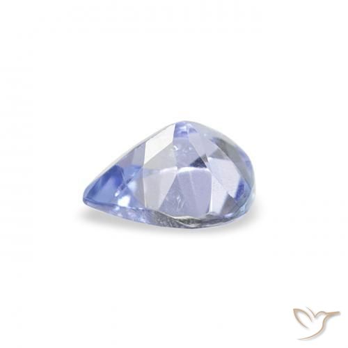 Tanzanite Bleu clair naturelle En forme de poire, 0.34 ct, VS