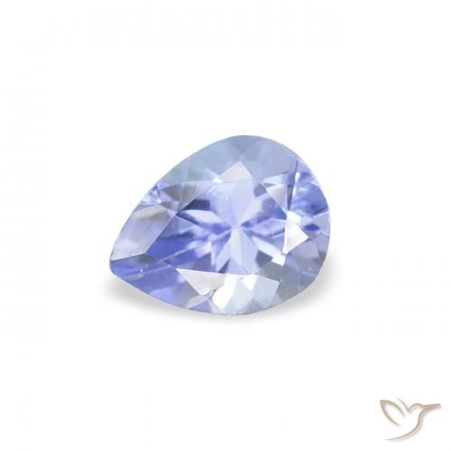 Tanzanite Bleu clair naturelle En forme de poire, 0.40 ct, VS
