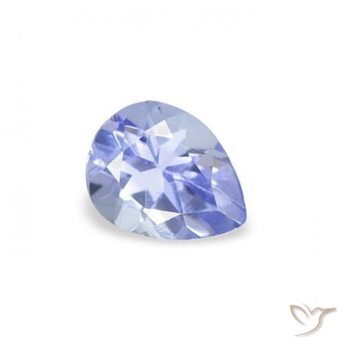 Tanzanite Bleu clair naturelle En forme de poire, 0.40 ct, VS
