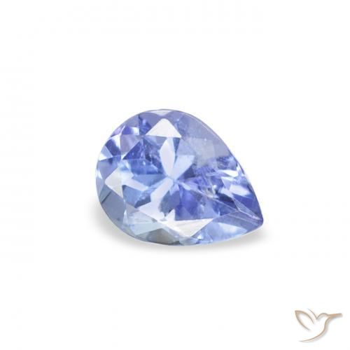Tanzanite Bleu pastel naturelle En forme de poire, 0.36 ct, VS