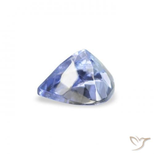 Tanzanite Bleu pastel naturelle En forme de poire, 0.43 ct, VS