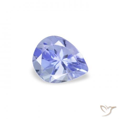 Tanzanite Bleu pastel naturelle En forme de poire, 0.40 ct, VS