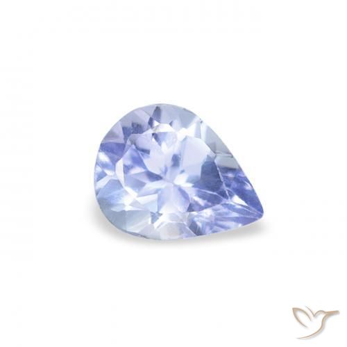 Tanzanite Bleu pastel naturelle En forme de poire, 0.37 ct, VS