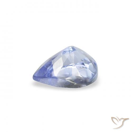 Tanzanite Bleu pastel naturelle En forme de poire, 0.37 ct, VS