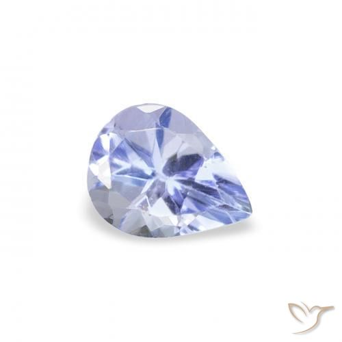 Tanzanite Bleu pastel naturelle En forme de poire, 0.37 ct, VS