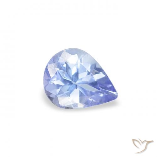Tanzanite Bleu pastel naturelle En forme de poire, 0.34 ct, VS