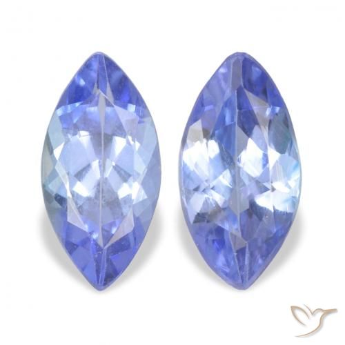 0.74ctw Naturel Bleu pourpre électrique Tanzanite, Marquise, VVS-VS