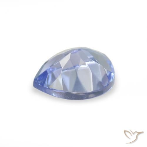 Tanzanite Bleu clair naturelle En forme de poire, 0.35 ct, VVS-VS