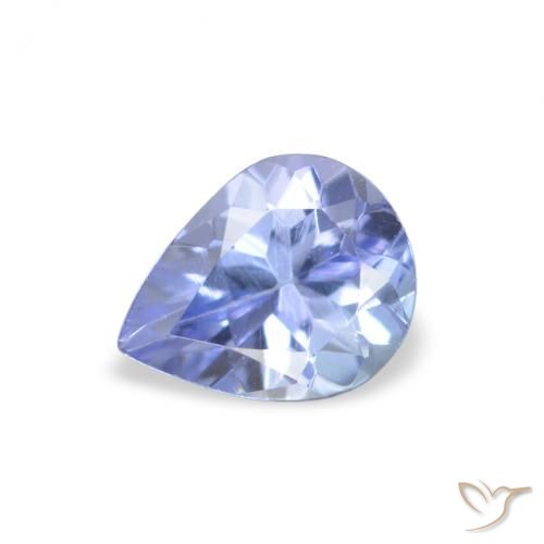 0.33ct Naturel Bleu pastel Tanzanite, En forme de poire, VVS-VS